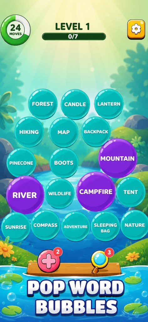 Word Bubble Escape gameplay screenshot